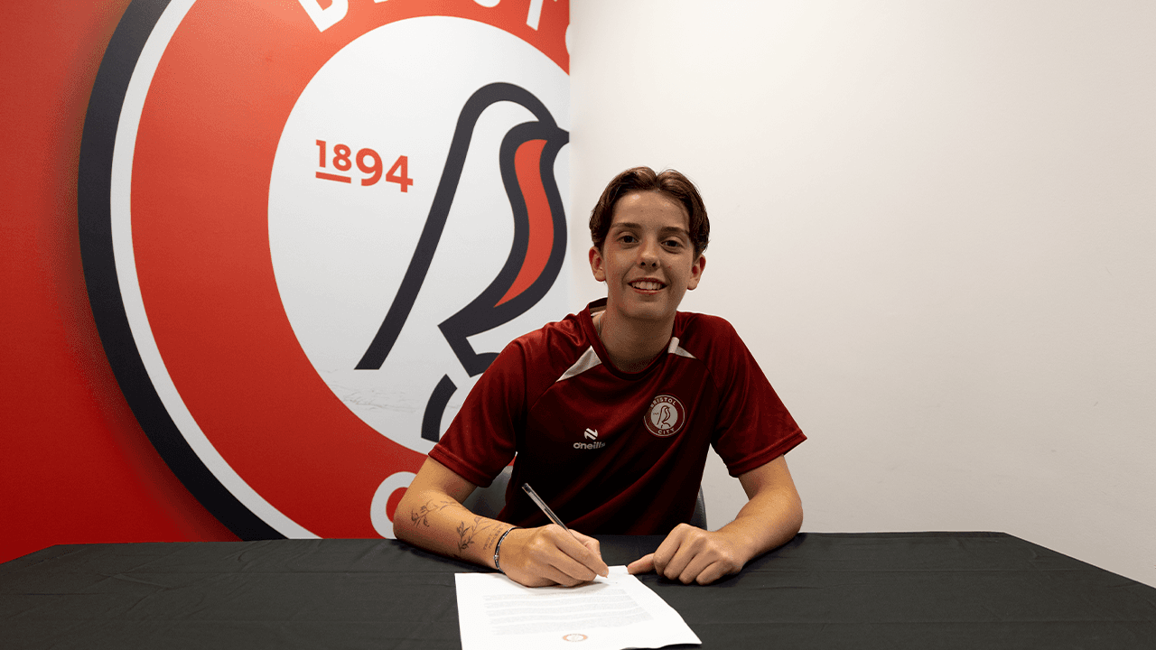 Signing photo